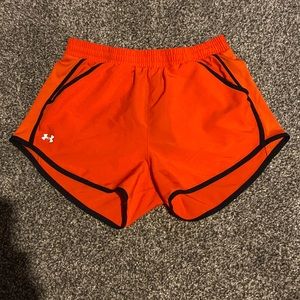 Women’s Under Armour Running Shorts Orange/Black